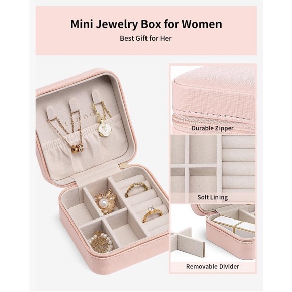 Vlando Travel Jewelry Case- Pink - Picture 3 of 11